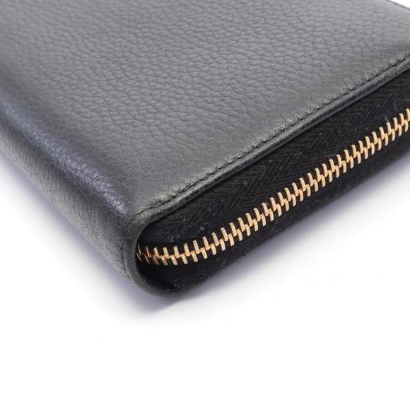 PRADA Round Long Wallet Leather Black - Picture 9 of 9